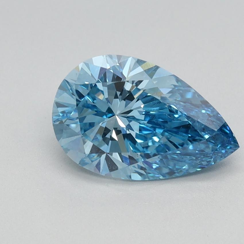 1.10 Ct. Fancy Vivid Blue Pear Lab Grown Diamond
