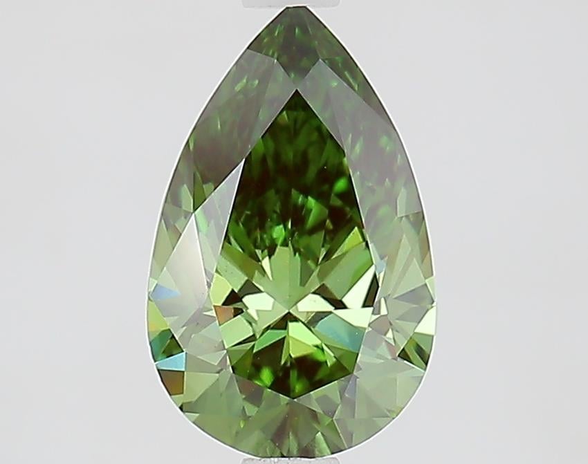 1.51 Ct. Fancy Vivid Green Pear Lab Grown Diamond