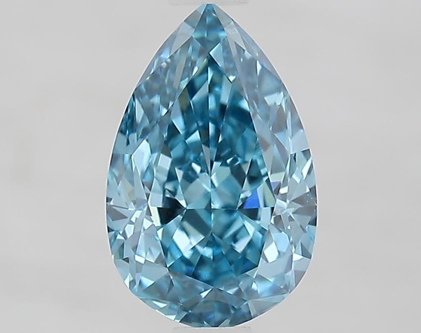 1.47 Ct. Fancy Vivid Blue Pear Lab Grown Diamond