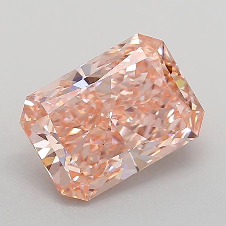3.09 Ct. Fancy Vivid  Pink Radiant Lab Grown Diamond