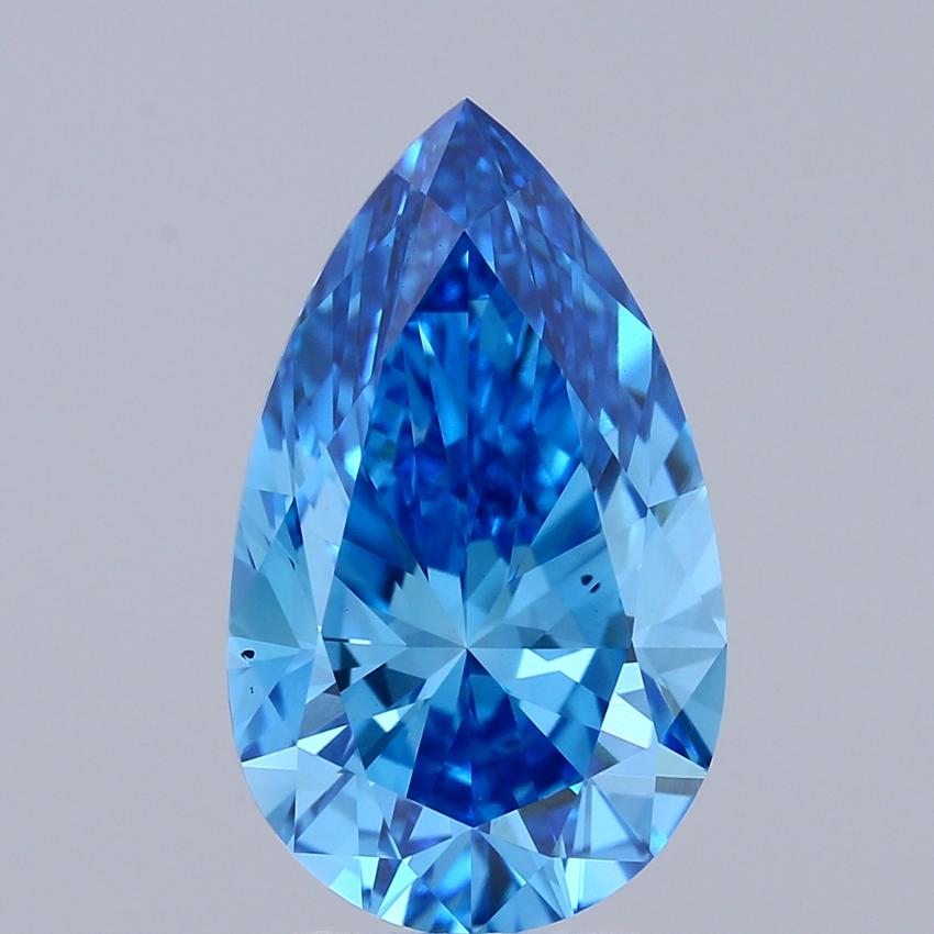 3.50 Ct. Fancy Vivid Blue Pear Lab Grown Diamond