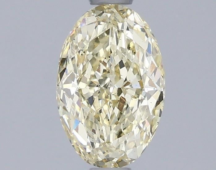 1.06 Ct. Fancy Light Yellow Oval Lab Grown Diamond