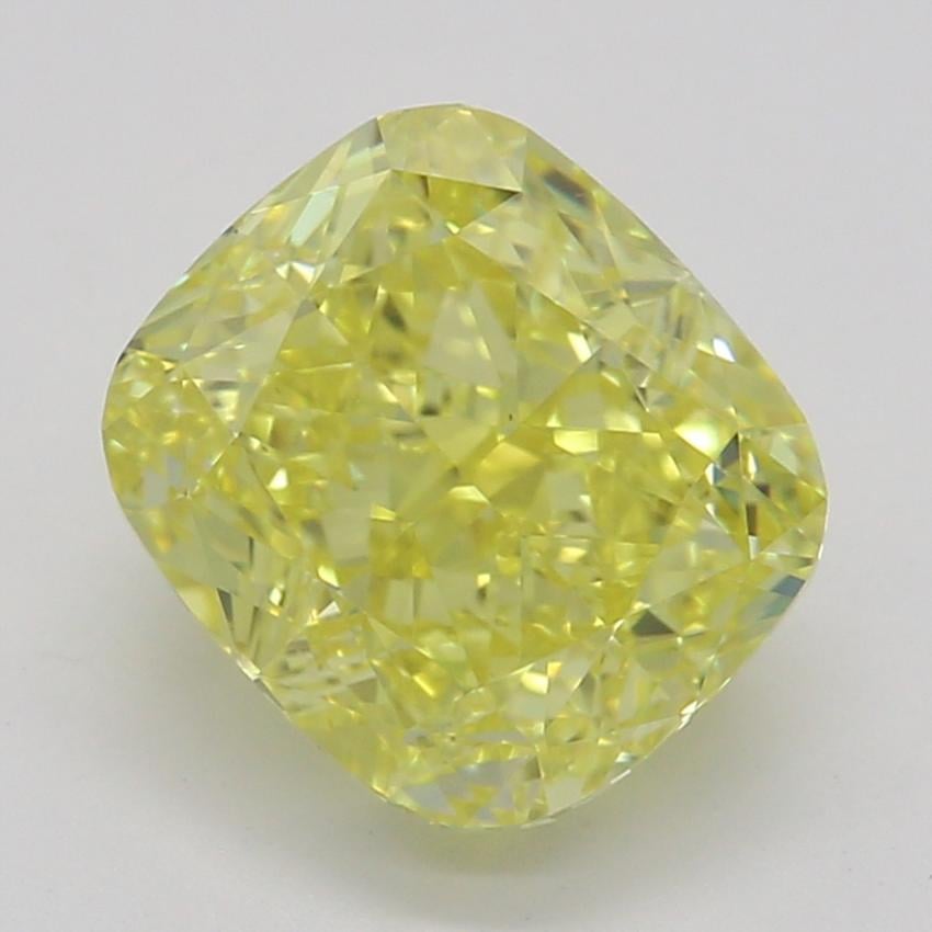 1.51 Ct. Fancy Vivid Yellow Cushion Diamond