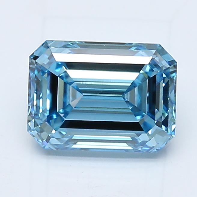 2.06 Ct. Fancy Vivid Blue Emerald Lab Grown Diamond
