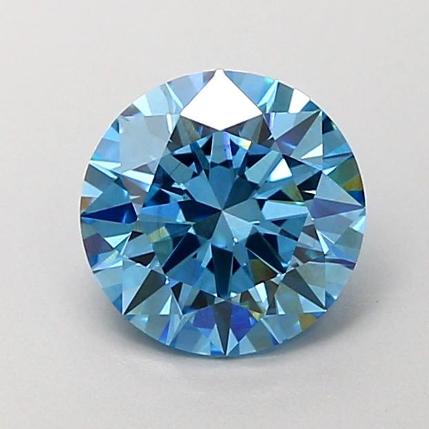 1.57 Ct. Fancy Vivid  Blue Round Lab Grown Diamond