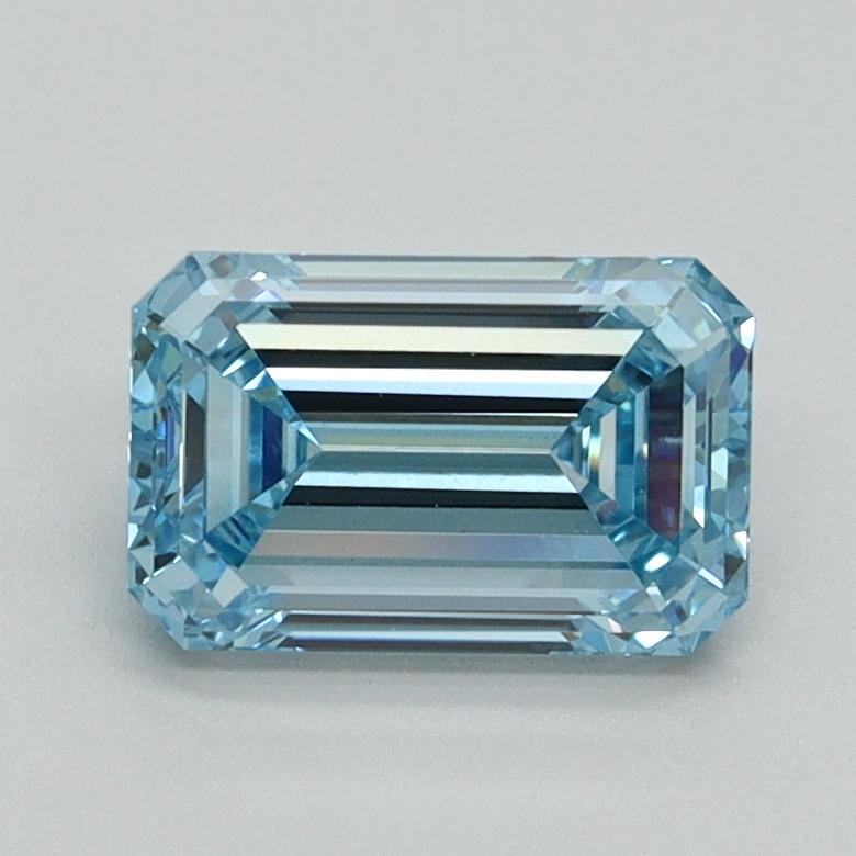 1.23 Ct. Fancy Vivid Blue Emerald Lab Grown Diamond