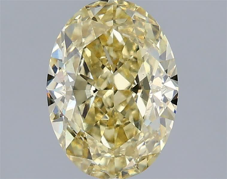 2.10 Ct. Fancy Intense Yellow Oval Lab Grown Diamond