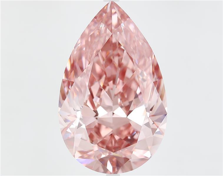 18.11 Ct. Fancy Vivid  Pink Pear Lab Grown Diamond