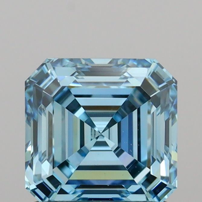 1.04 Ct. Fancy Intense Blue Asscher Lab Grown Diamond