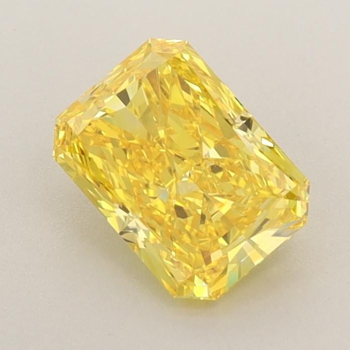 0.91 Ct. Fancy Vivid Yellow Radiant Lab Grown Diamond