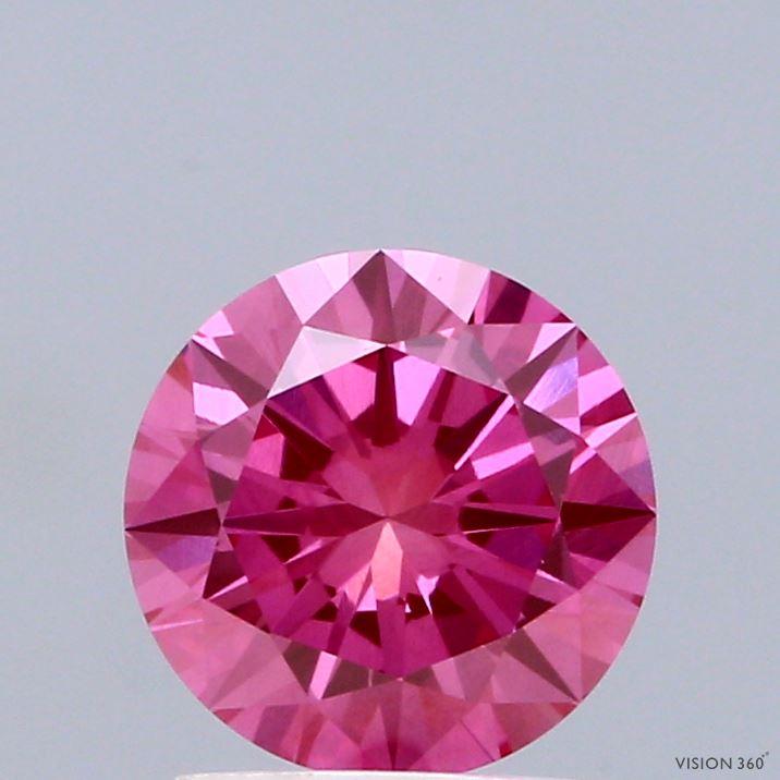 1.50 Ct. Fancy Vivid Pink Round Lab Grown Diamond