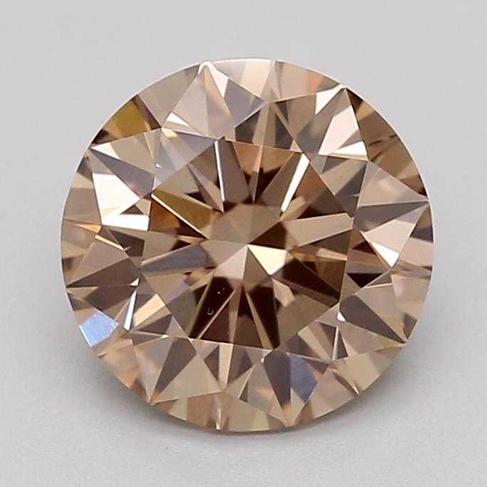 1.04 Ct. Light  Brown Round Lab Grown Diamond