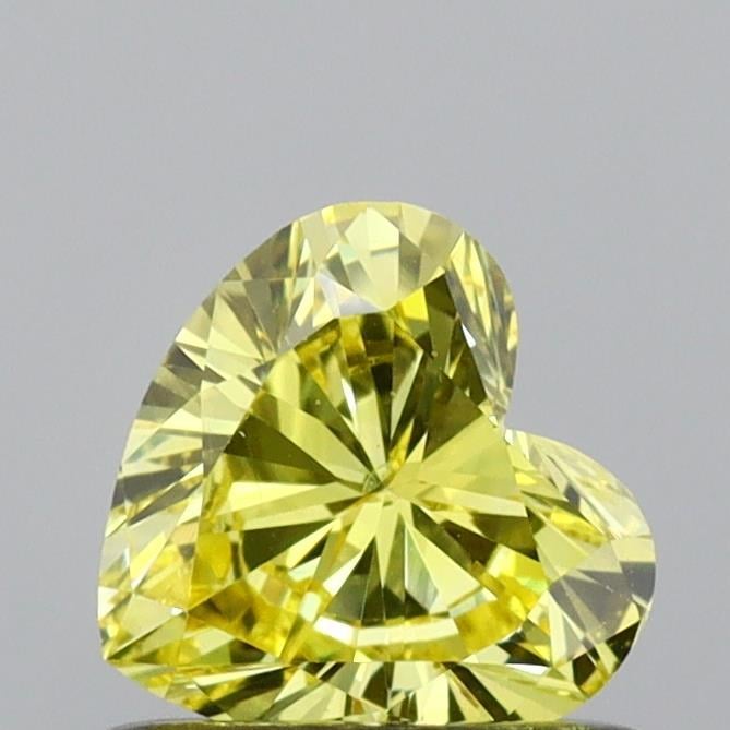 0.56 Ct. Fancy Vivid Yellow Heart Lab Grown Diamond