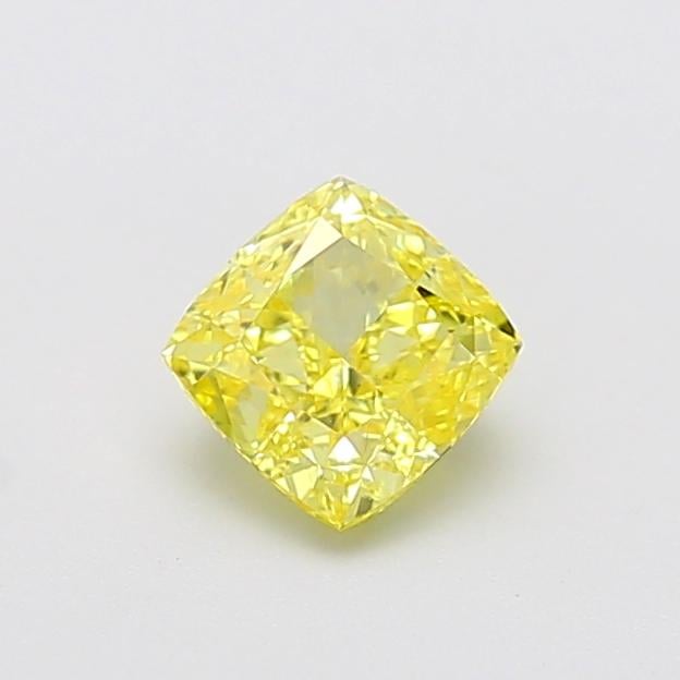 1.08 Ct. Fancy Intense  Yellow Cushion Lab Grown Diamond