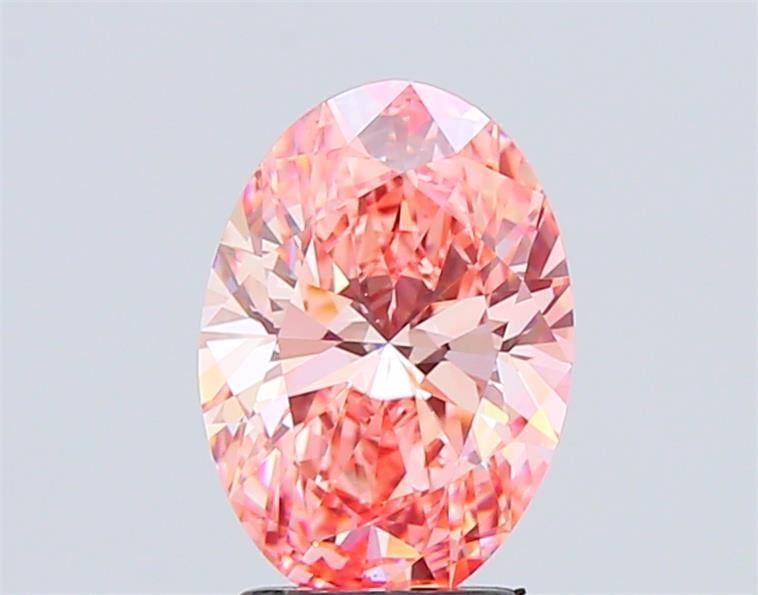 2.69 Ct. Fancy Vivid Pink Oval Lab Grown Diamond