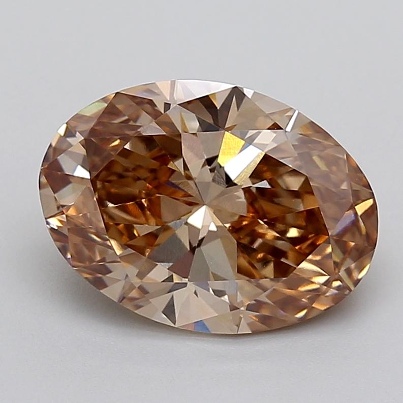 4.01 Ct. Fancy  Brown Oval Lab Grown Diamond