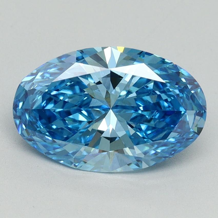 1.94 Ct. Fancy Vivid Blue Oval Lab Grown Diamond