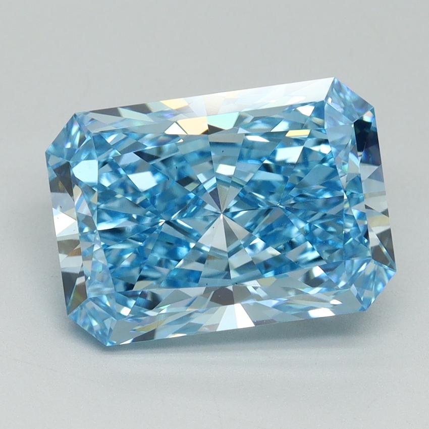 5.06 Ct. Fancy Vivid Blue Radiant Lab Grown Diamond