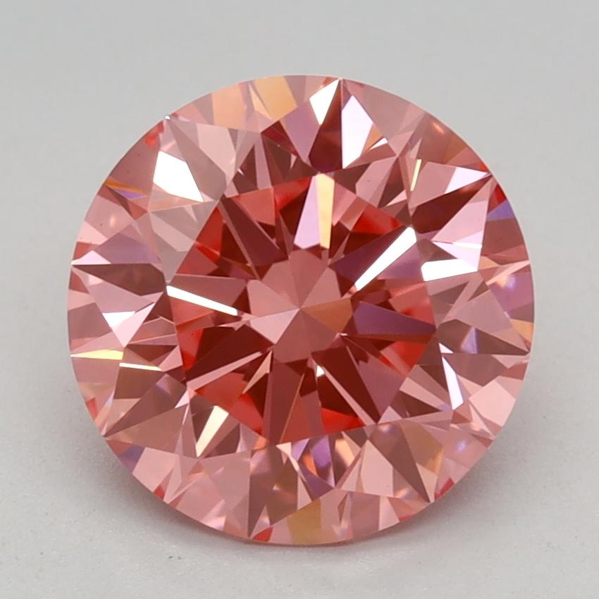 2.02 Ct. Fancy Vivid Pink Round Lab Grown Diamond