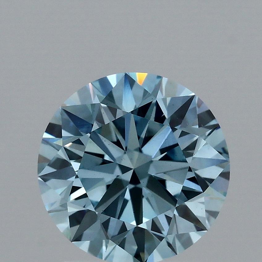 2.08 Ct. Fancy Vivid Blue Round Lab Grown Diamond