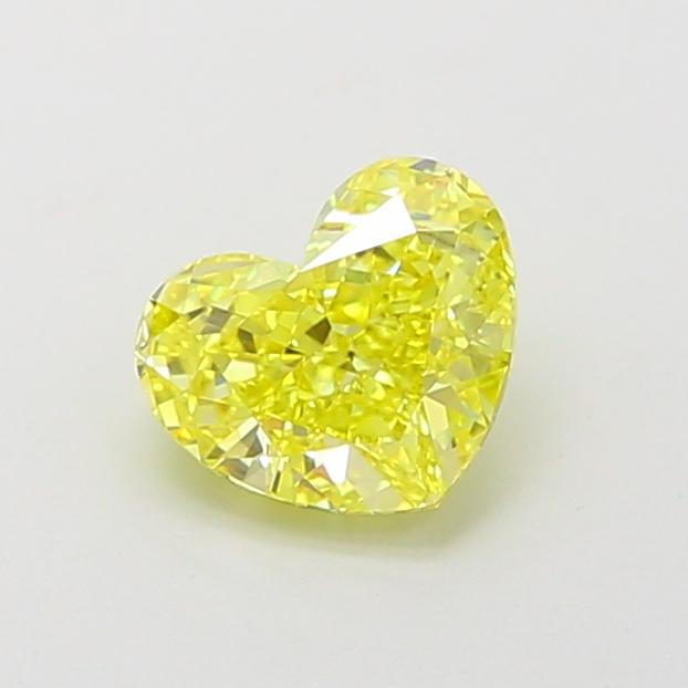1.02 Ct. Fancy Vivid Yellow Heart Lab Grown Diamond