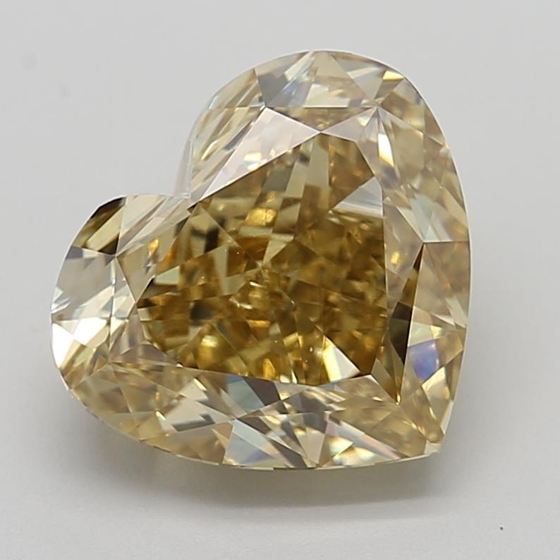 6.50 Ct. Fancy Intense Brownish Yellow Heart Lab Grown Diamond
