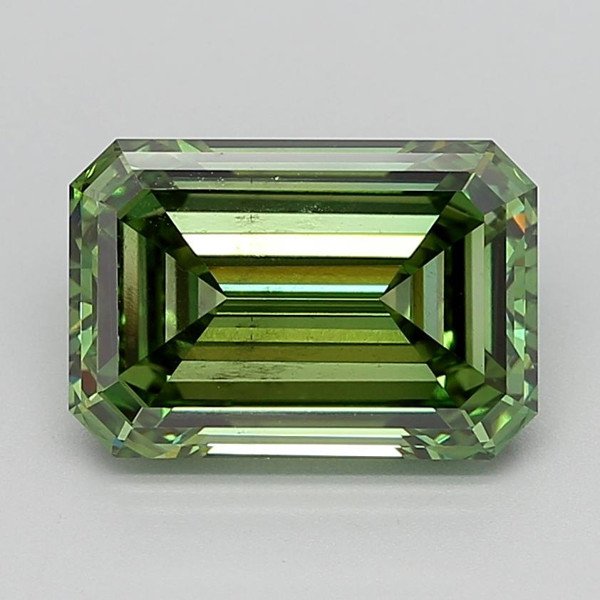 5.51 Ct. Fancy Vivid  Green Emerald Lab Grown Diamond