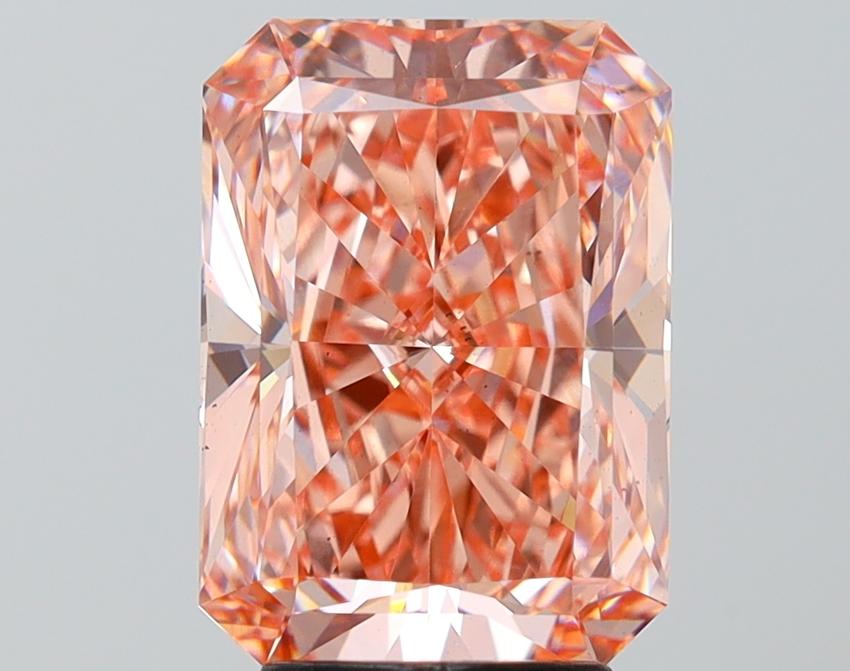 4.03 Ct. Fancy Vivid Pink Radiant Lab Grown Diamond