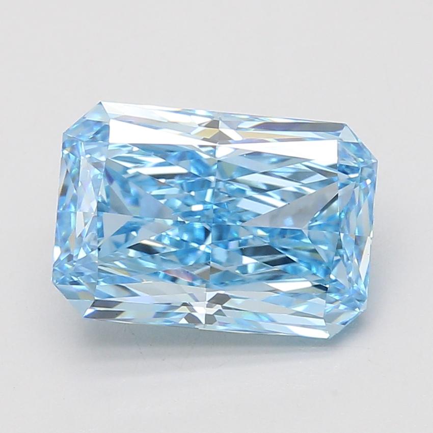 5.10 Ct. Fancy Vivid Blue Radiant Lab Grown Diamond
