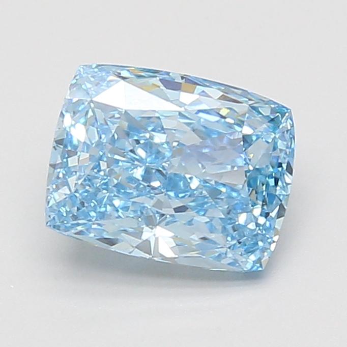 2.05 Ct. Fancy Vivid Blue Cushion Lab Grown Diamond