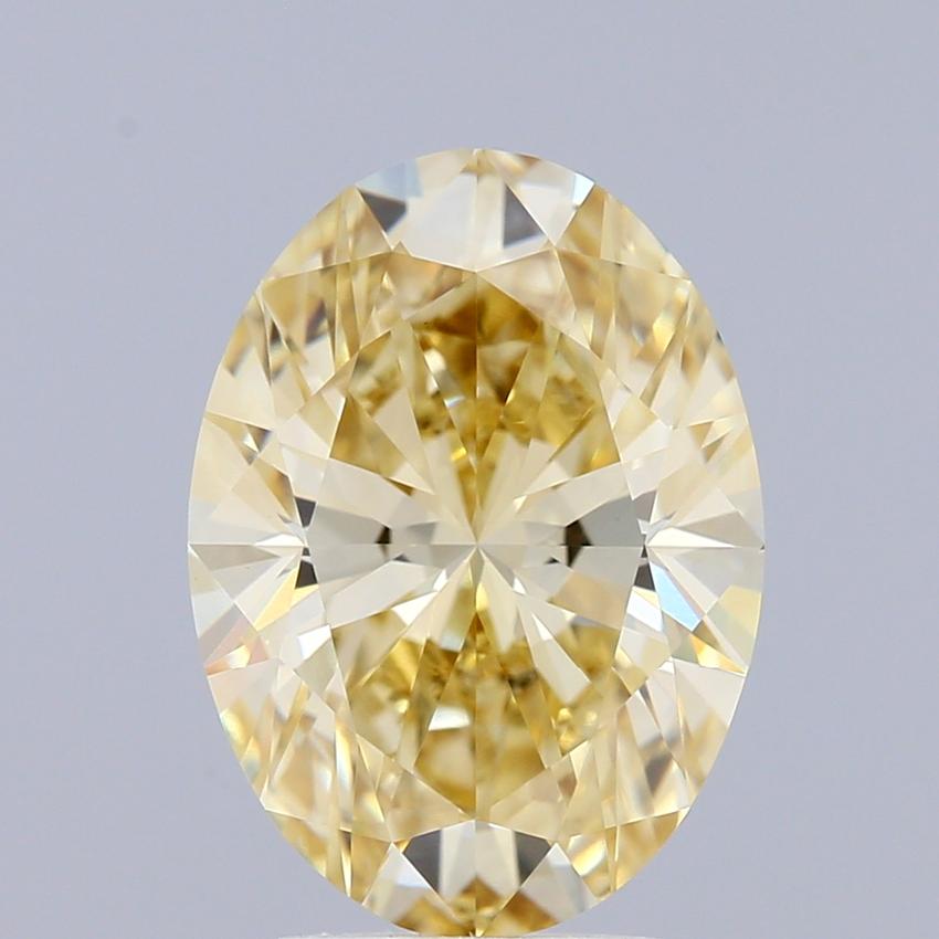 2.79 Ct. Fancy Intense Yellow Oval Lab Grown Diamond