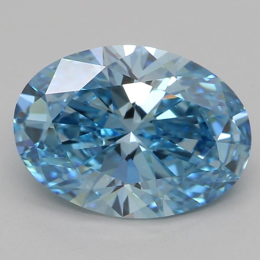 2.05 Ct. Fancy Vivid Blue Oval Lab Grown Diamond