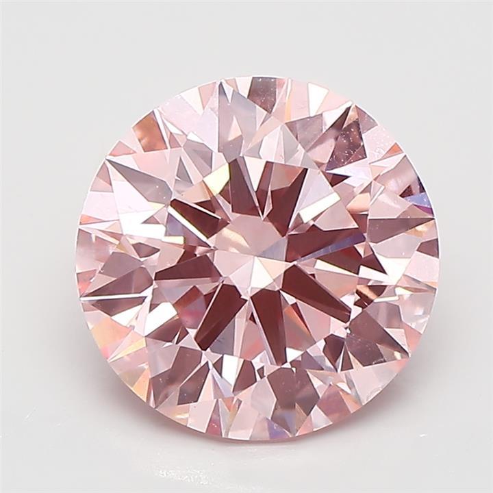 4.76 Ct. Fancy Vivid  Pink Round Lab Grown Diamond