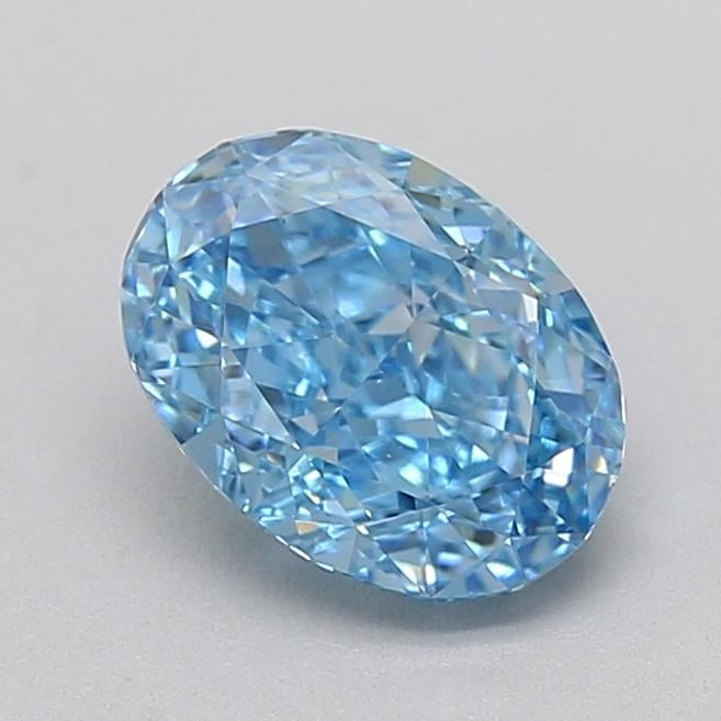 1.03 Ct. Fancy Vivid  Blue Oval Lab Grown Diamond