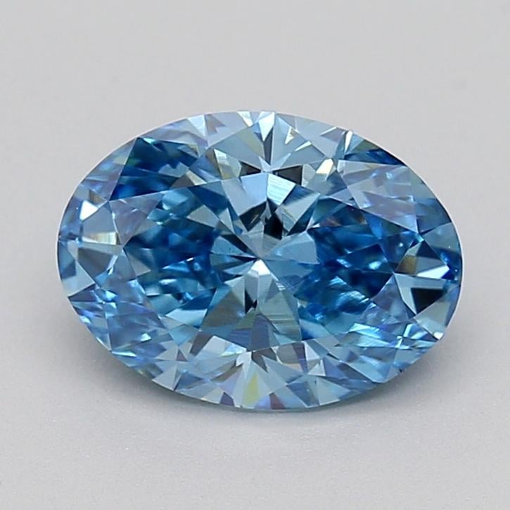 1.08 Ct. Fancy Vivid  Blue Oval Lab Grown Diamond