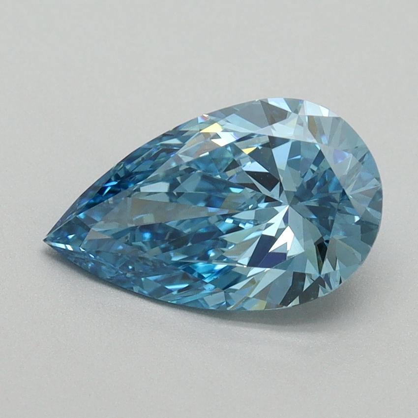 1.55 Ct. Fancy Vivid Blue Pear Lab Grown Diamond