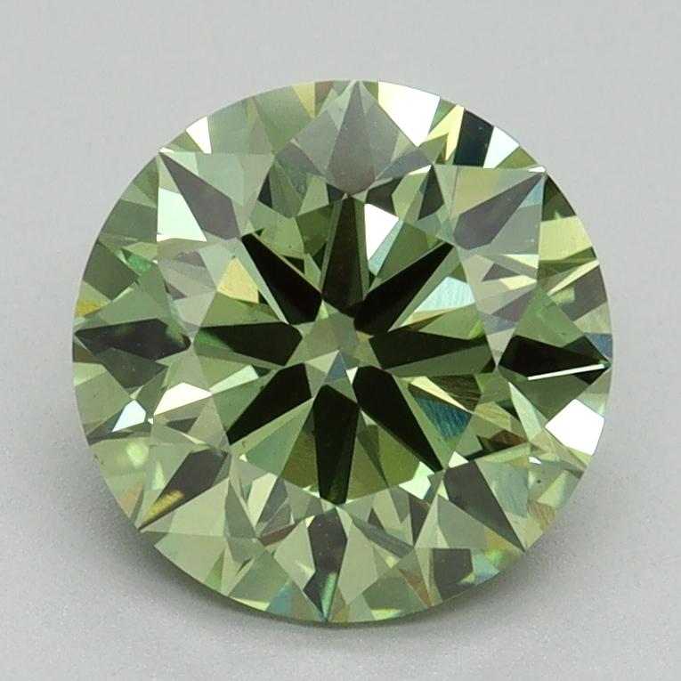 2.07 Ct. Fancy Vivid Green Round Lab Grown Diamond