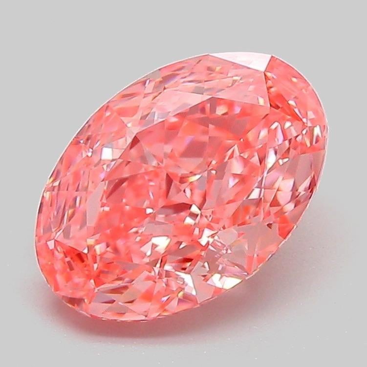 2.02 Ct. Fancy Vivid Pink Oval Lab Grown Diamond