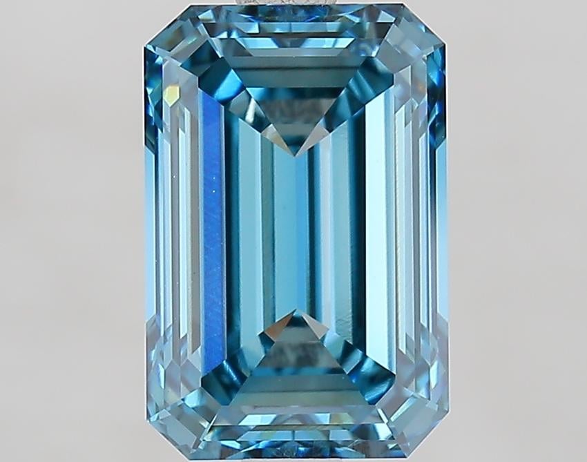 3.03 Ct. Fancy Vivid Blue Emerald Lab Grown Diamond