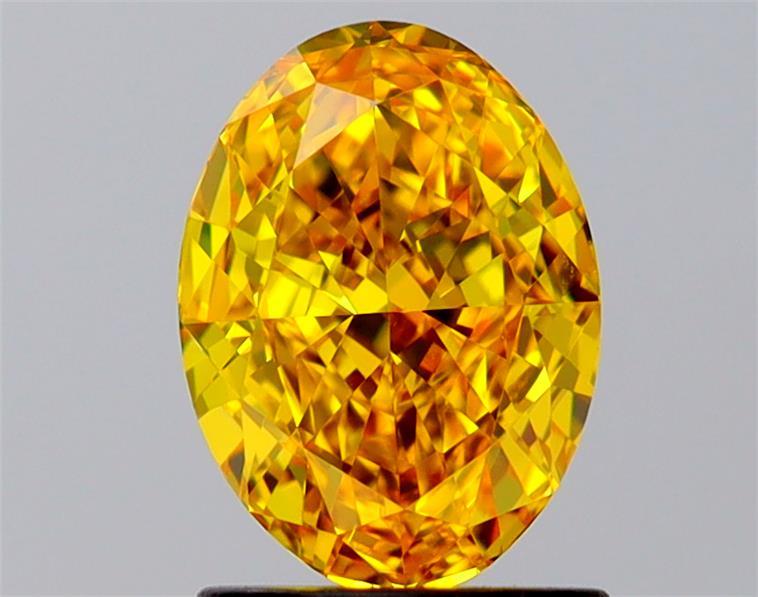1.54 Ct. Fancy Vivid  Yellow Oval Lab Grown Diamond