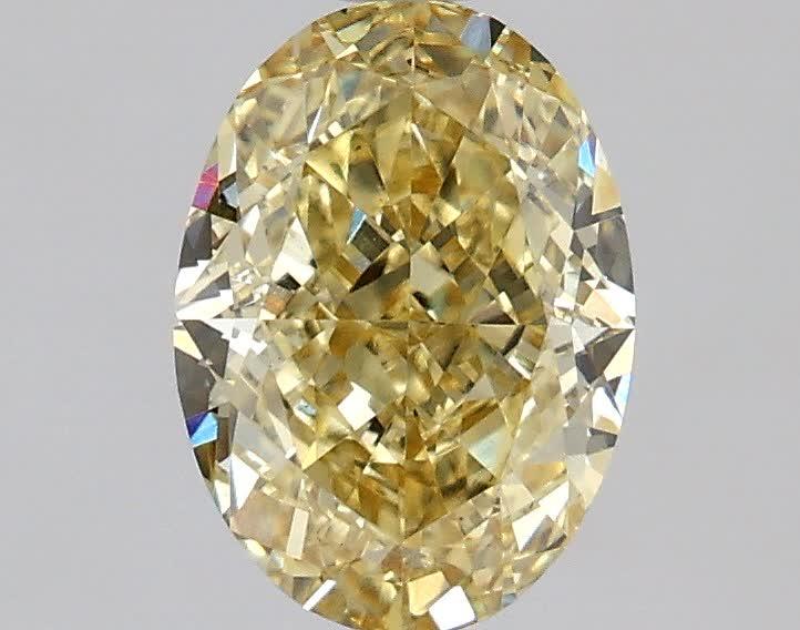 1.04 Ct. Fancy Intense Yellow Oval Lab Grown Diamond