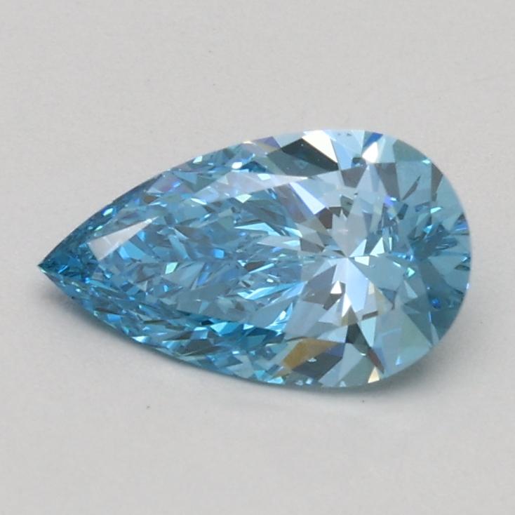 0.53 Ct. Fancy Vivid Blue Pear Lab Grown Diamond