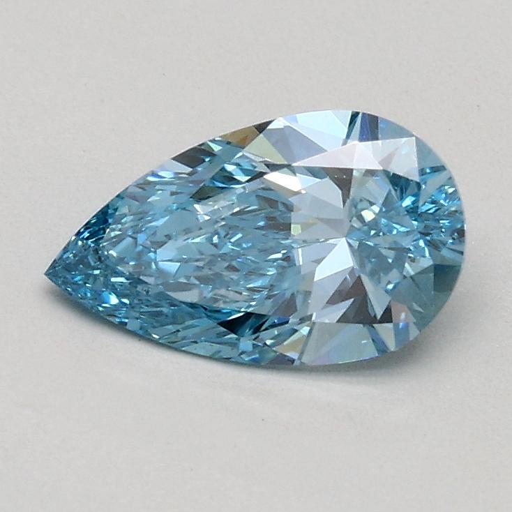 0.51 Ct. Fancy Vivid Blue Pear Lab Grown Diamond