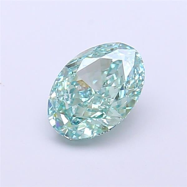 1.06 Ct. Fancy Vivid Green Oval Lab Grown Diamond