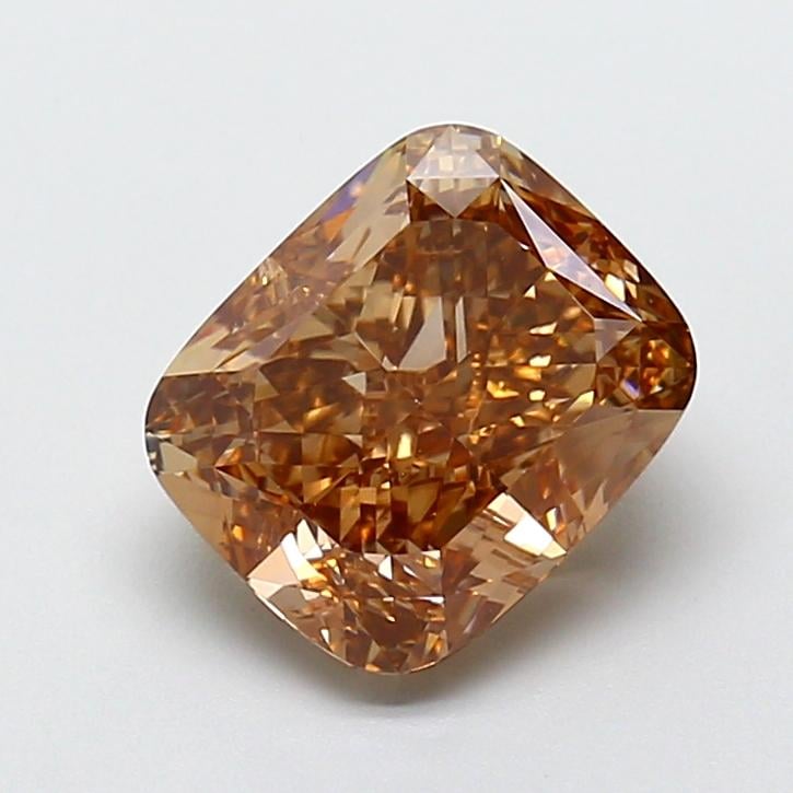 3.07 Ct. Fancy Light  Brown Cushion Lab Grown Diamond