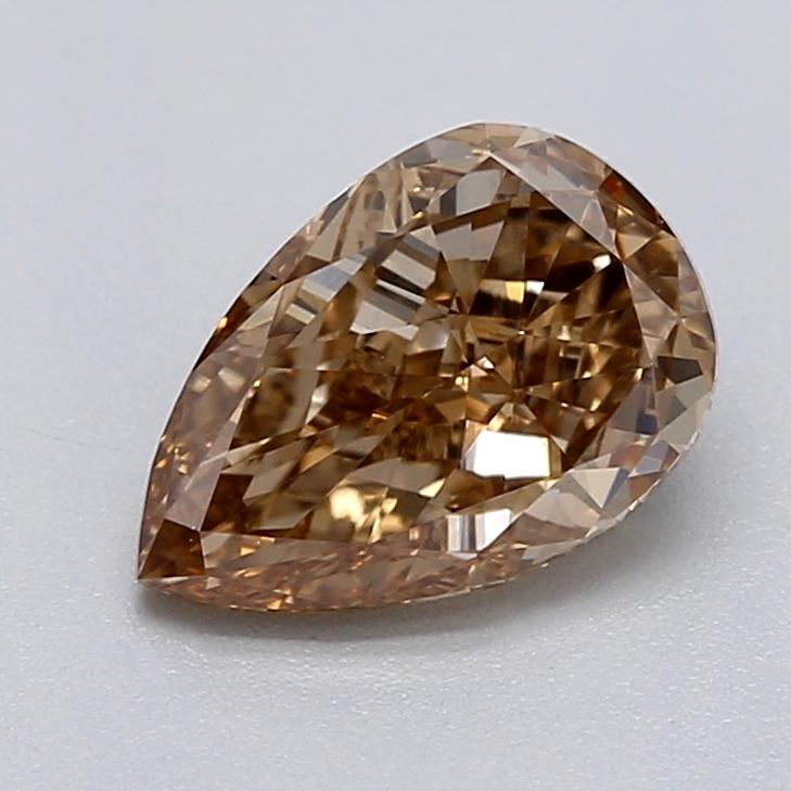 0.70 Ct. Light  Brown Pear Lab Grown Diamond