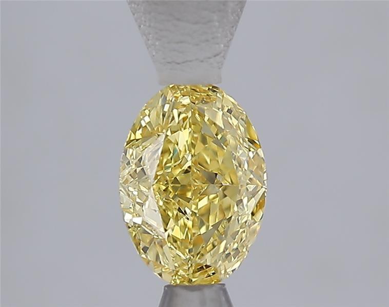 1.08 Ct. Fancy Intense Yellow Oval Lab Grown Diamond