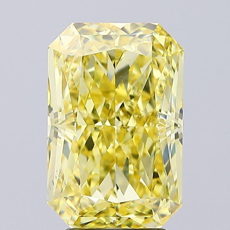 4.50 Ct. Fancy Vivid Yellow Radiant Lab Grown Diamond