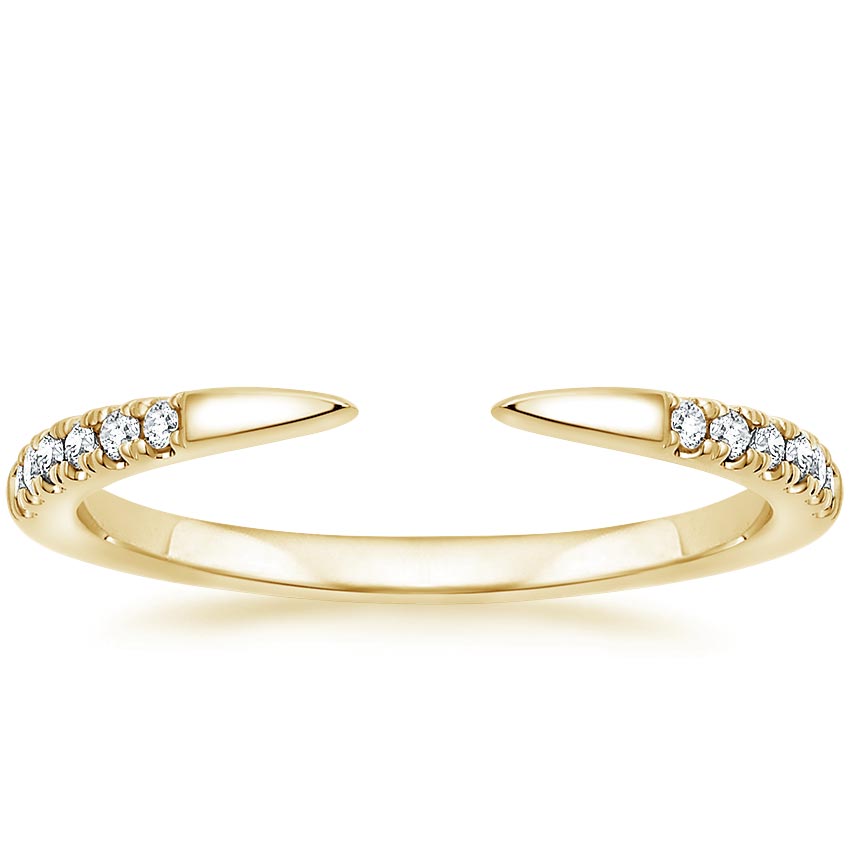 Yellow Gold Open Diamond Cuff Ring 