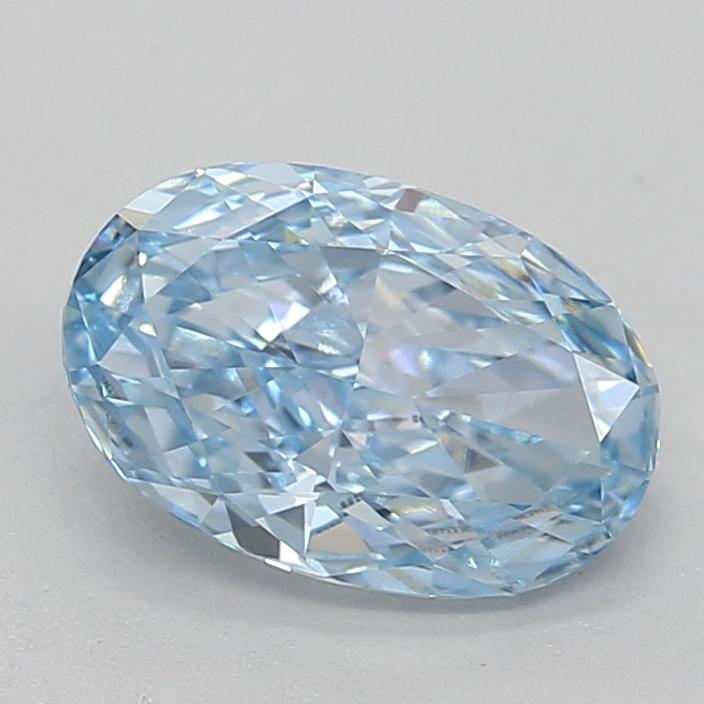 0.75 Ct. Fancy Intense Blue Oval Lab Grown Diamond